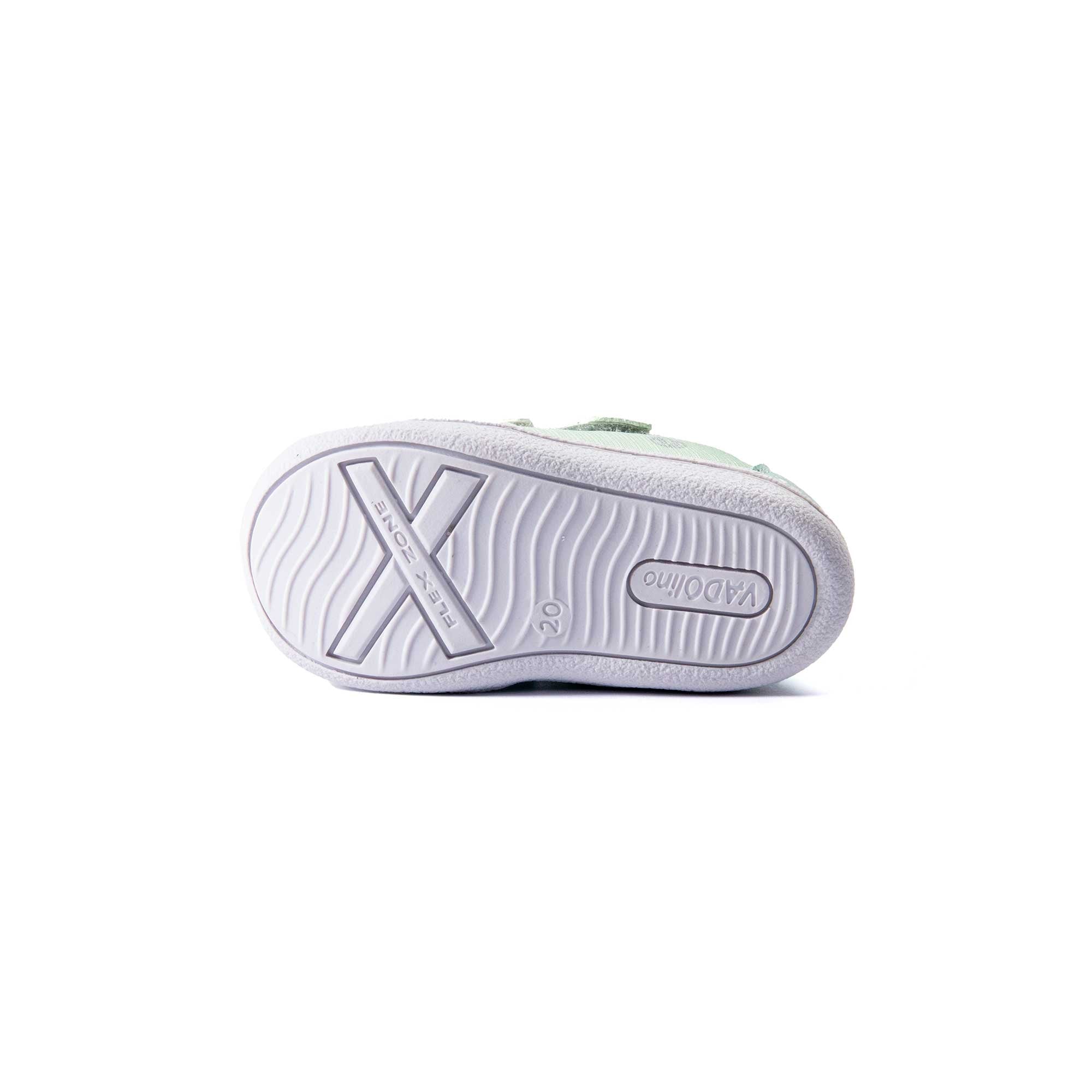 VADOlino Lauflernschuh Premium MINISKY Velcro Vatex menta Schuhsohle