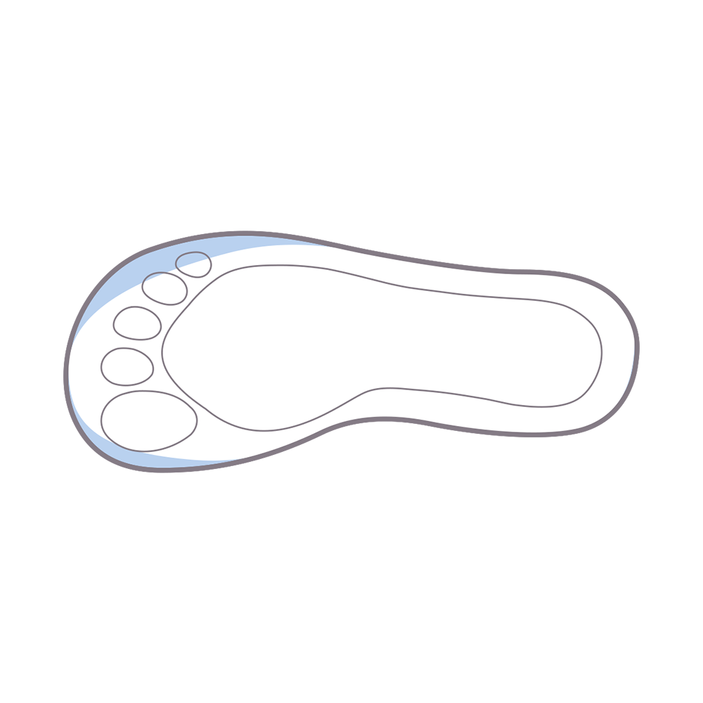 Ergonomische Zehenbox