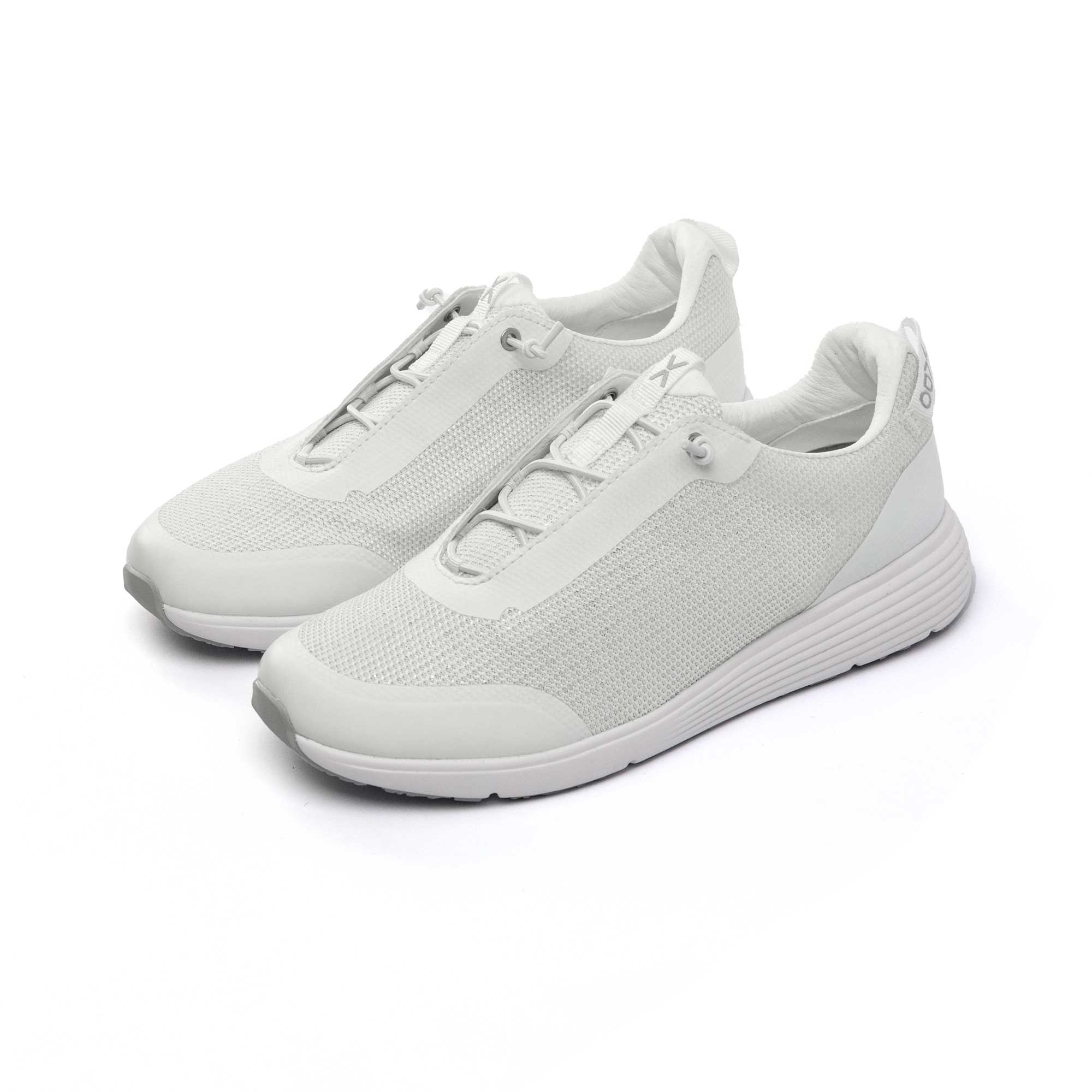 VADO Damen Sneaker TRAINER II offwhite lurex 45-Grad-Ansicht