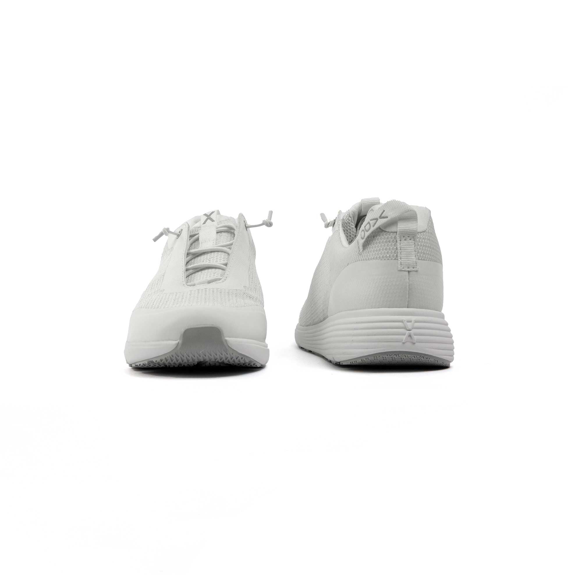 VADO Damen Sneaker TRAINER II offwhite lurex Vorder- Rückansicht