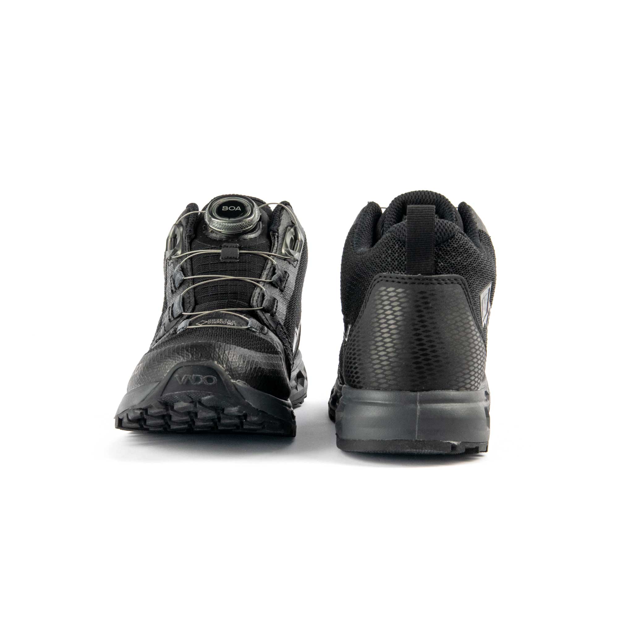 VADO Kindersneaker AIR Mid BOA GTX Surround black Vorder-/ Rückansicht