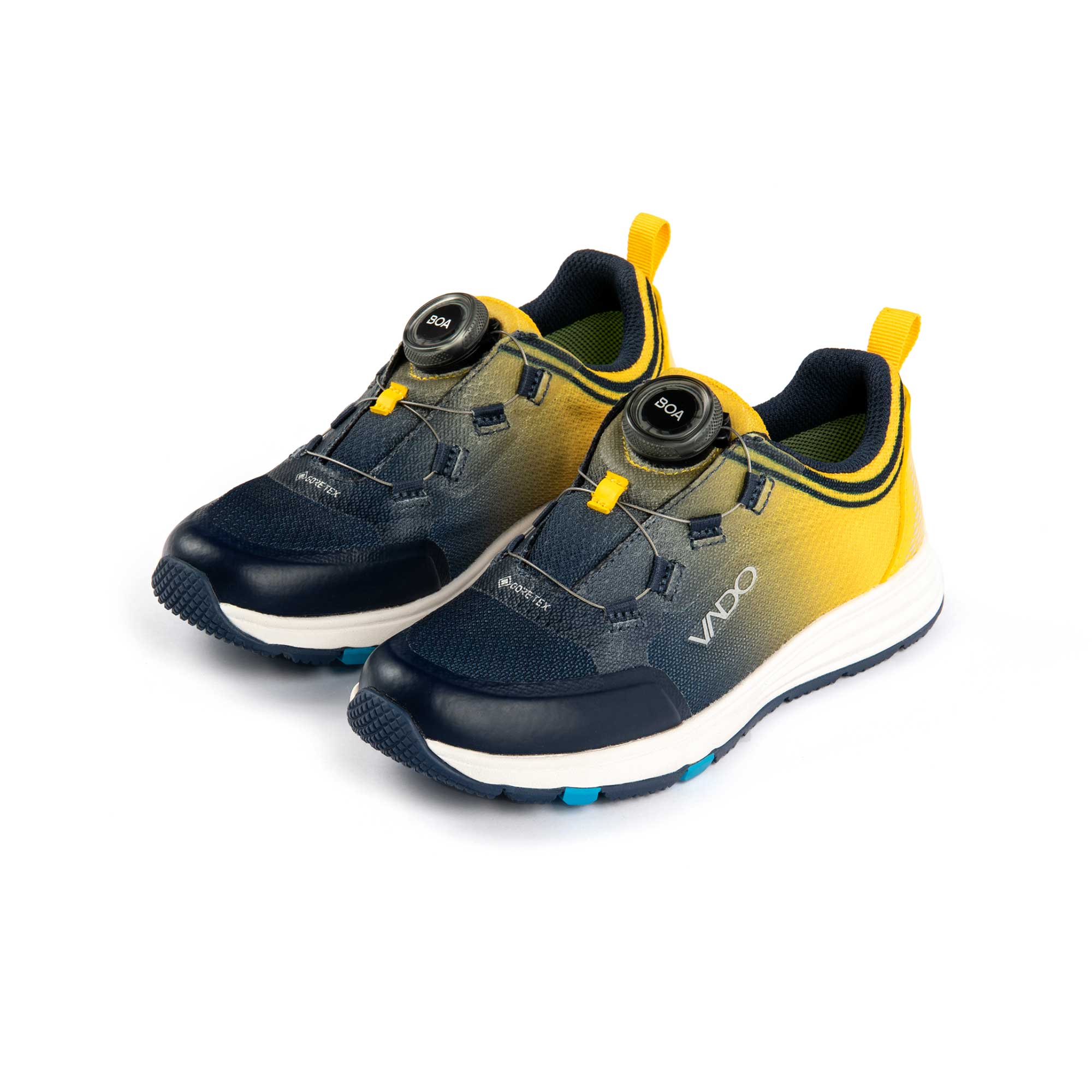 VADO Kinder Sneaker FADE LO BOA GTX - dunkelblau / gelb
