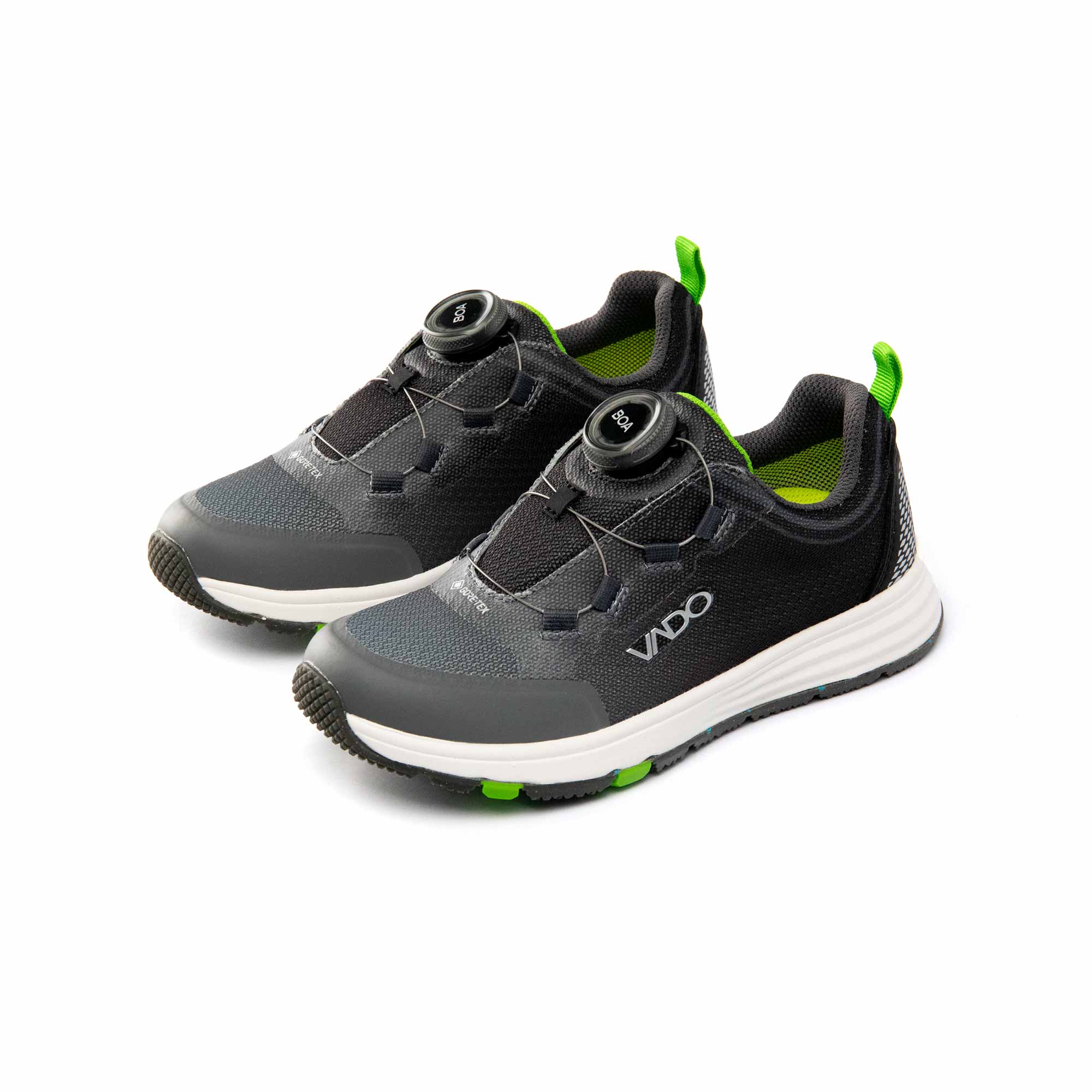 VADO Kinder Sneaker FADE Lo BOA GTX charcoal 45-Grad-Ansicht