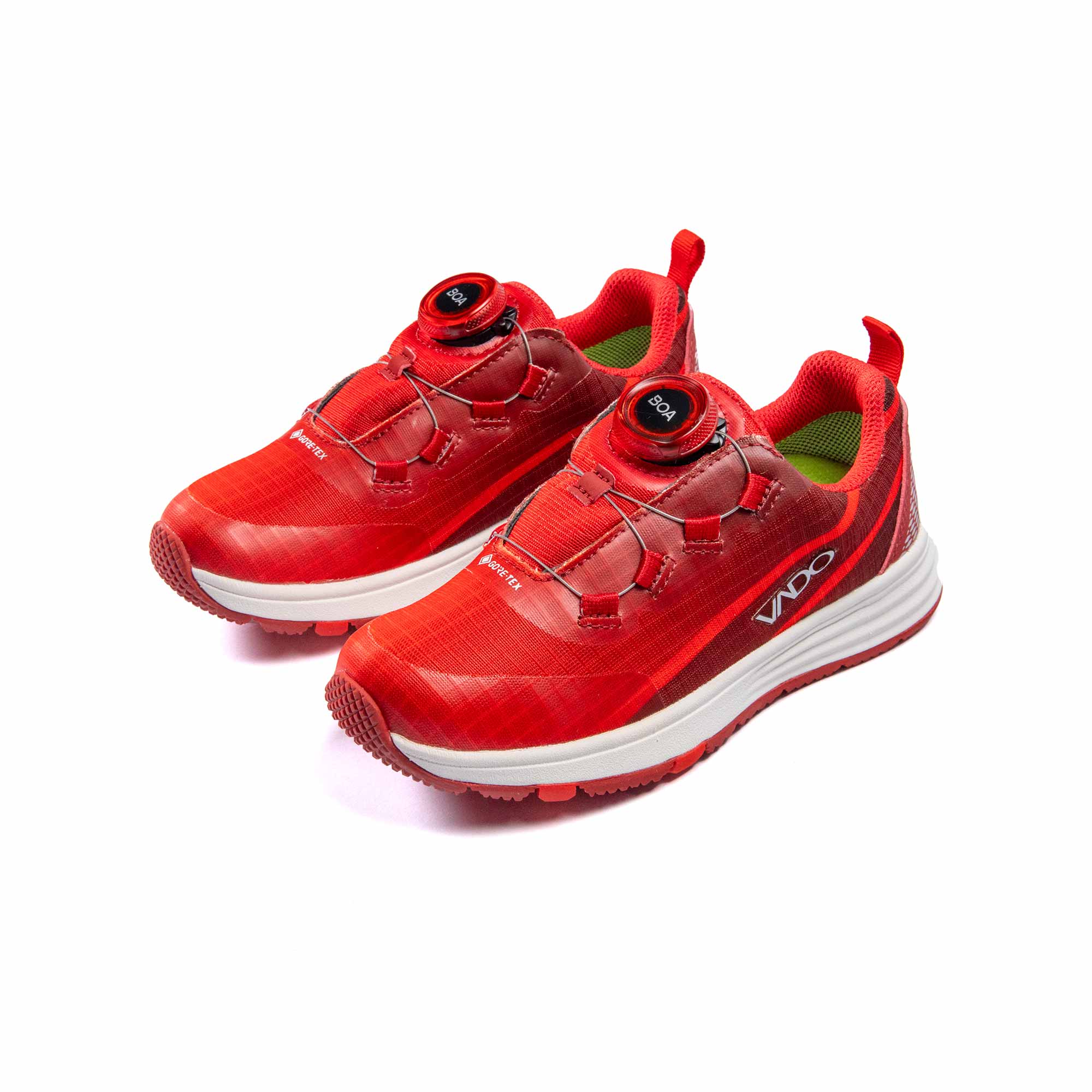 VADO Kinder Sneaker rot SKY Lo BOA GTX 45-Grad-Ansicht