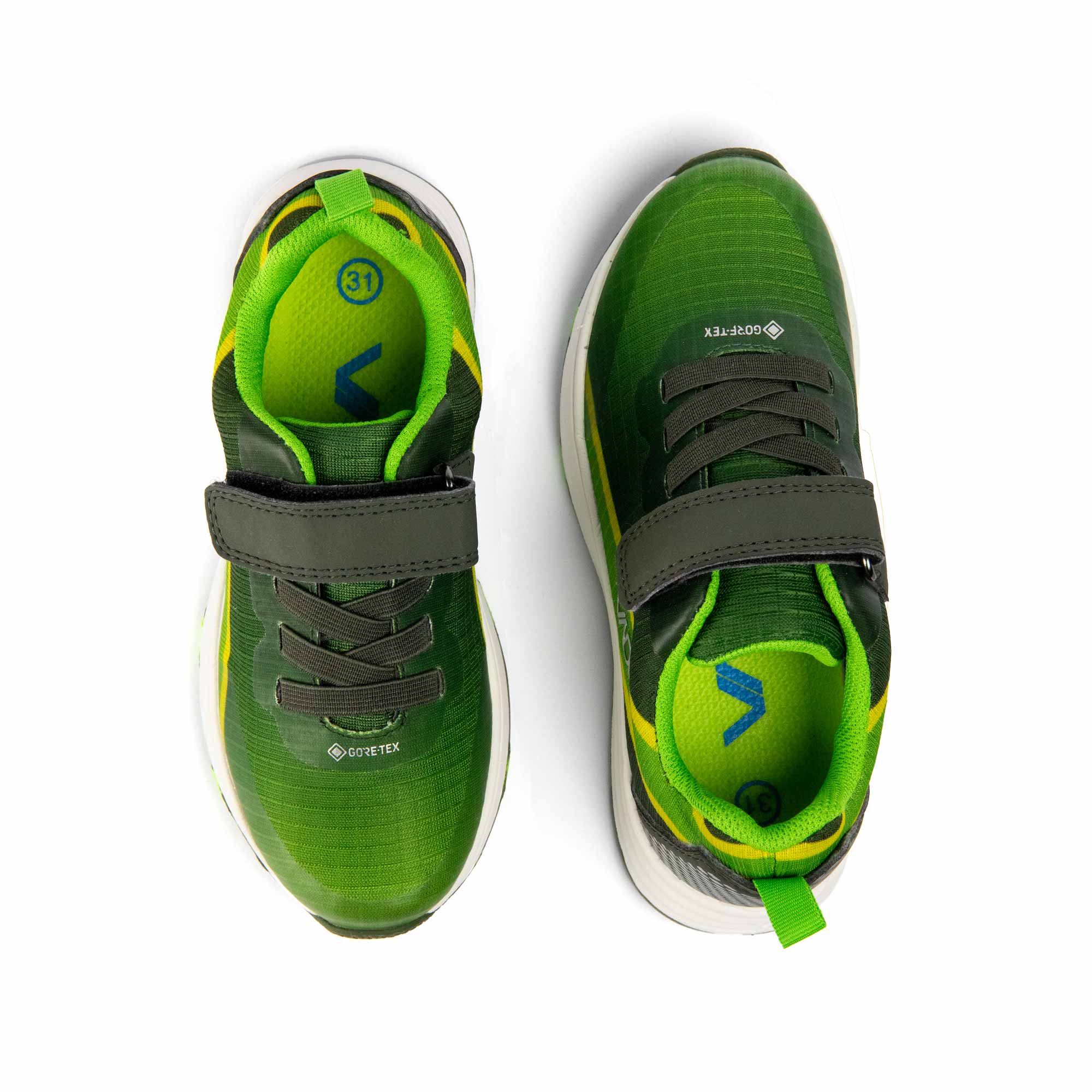 VADO Kindergarten Sneaker EVO Lo Elastic Gore-Tex Grün Draufsicht