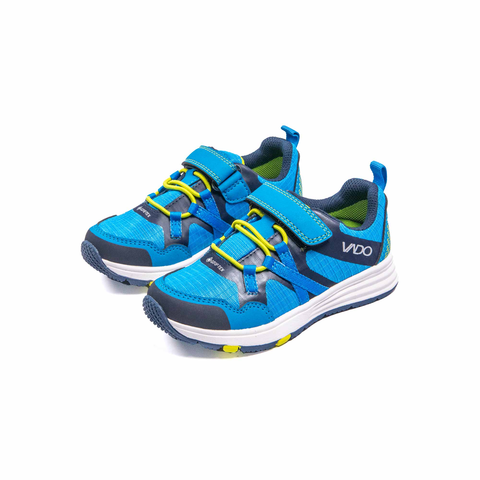 VADO Kindergarten Sneaker Jungen blau MIKEY Lo Elastic GTX 45-Grad-Ansicht