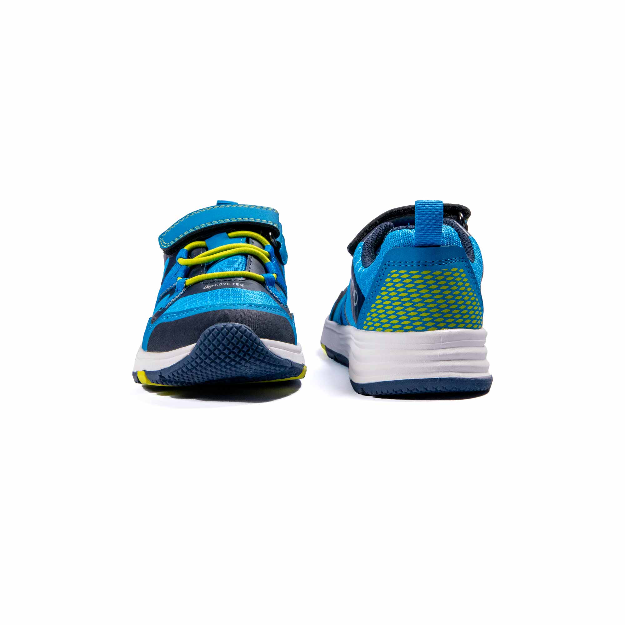 VADO Kindergarten Sneaker Jungen blau MIKEY Lo Elastic GTX Vorder-/ Rückansicht