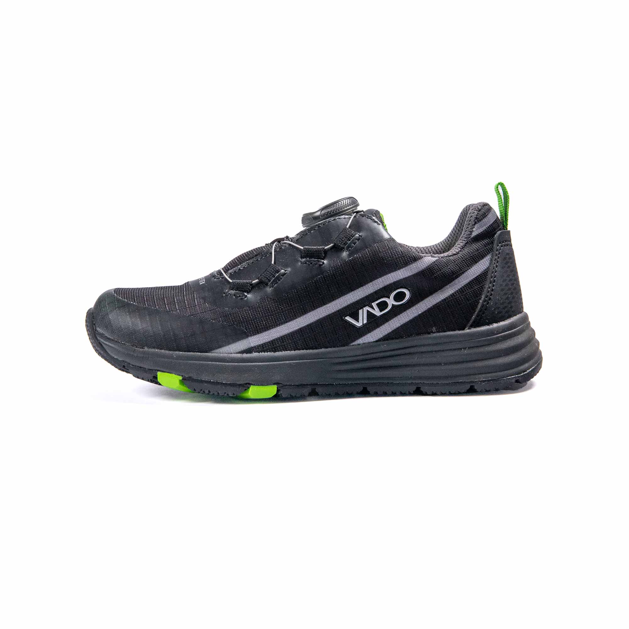 VADO Kinderschuh Sneaker schwarz SKY Lo BOA Gore-Tex Seitenansicht