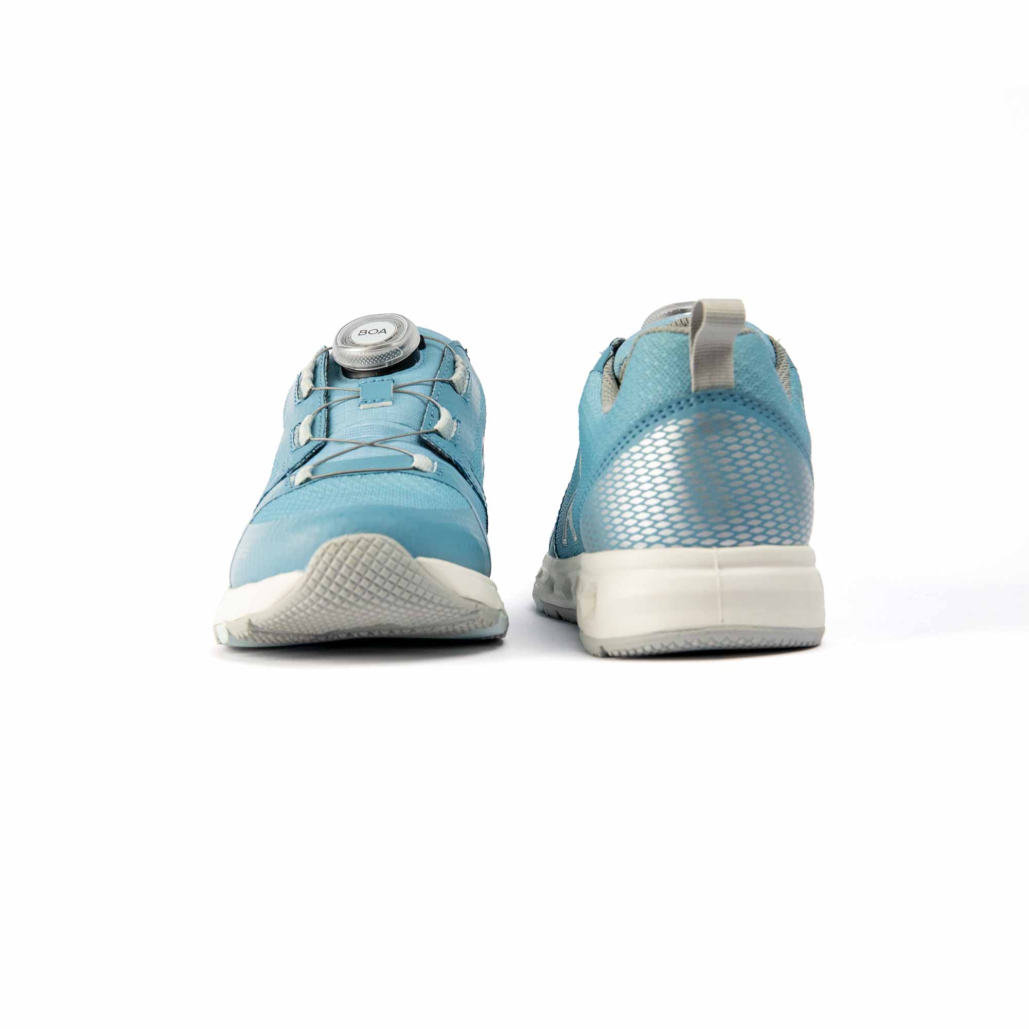 VADO Komfort Kinder Sneaker hellblau AIR Lo BOA Goretex Surround Vorder-/ Rückansicht