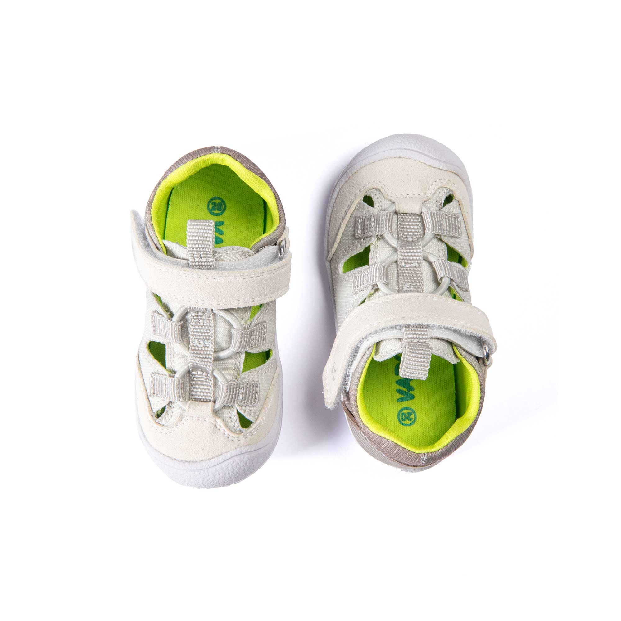 VADO Lauflern Sandale BEACH Elastic creme Draufsicht
