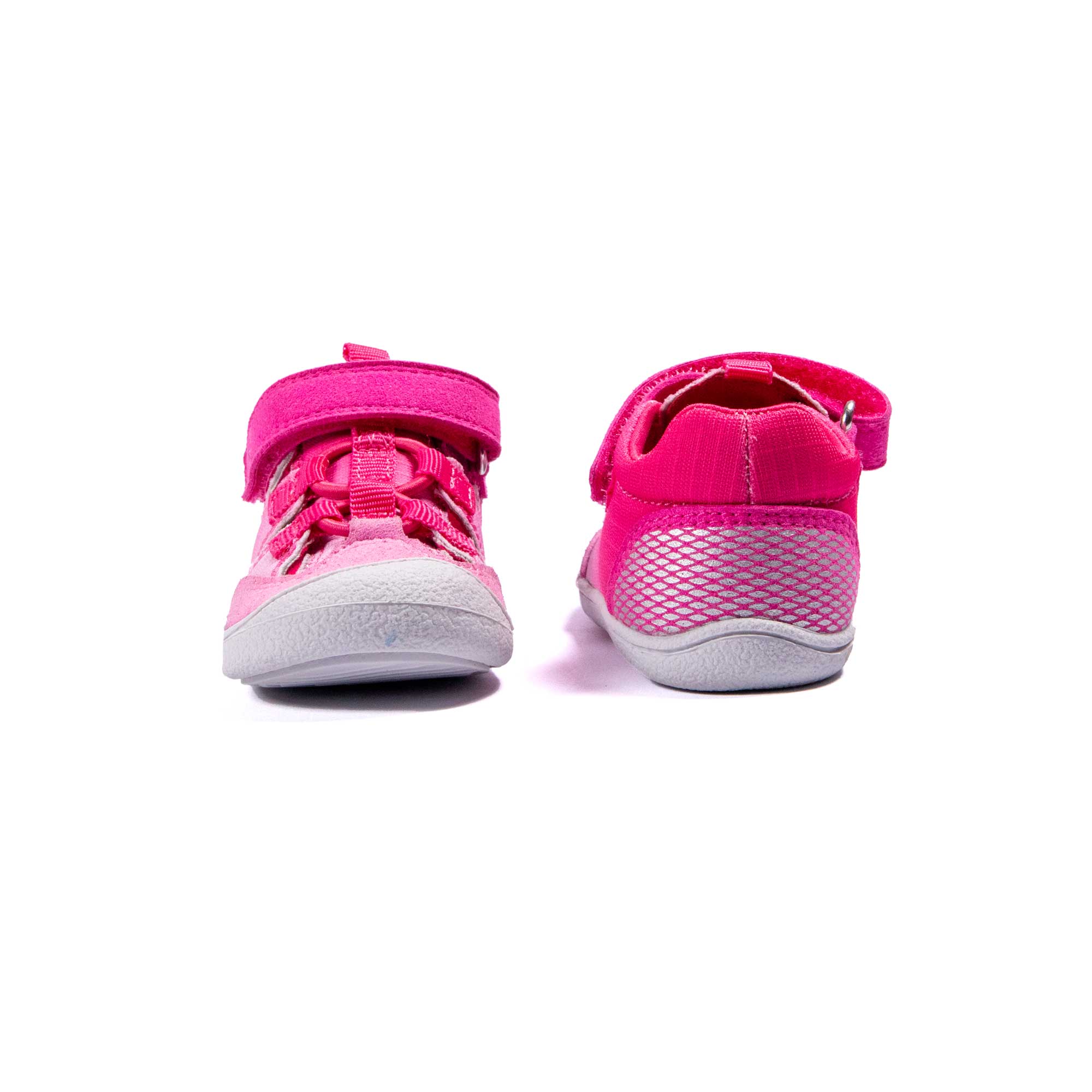 VADO Lauflern Sandale BEACH Elastic pink Vorder-/ Rückansicht