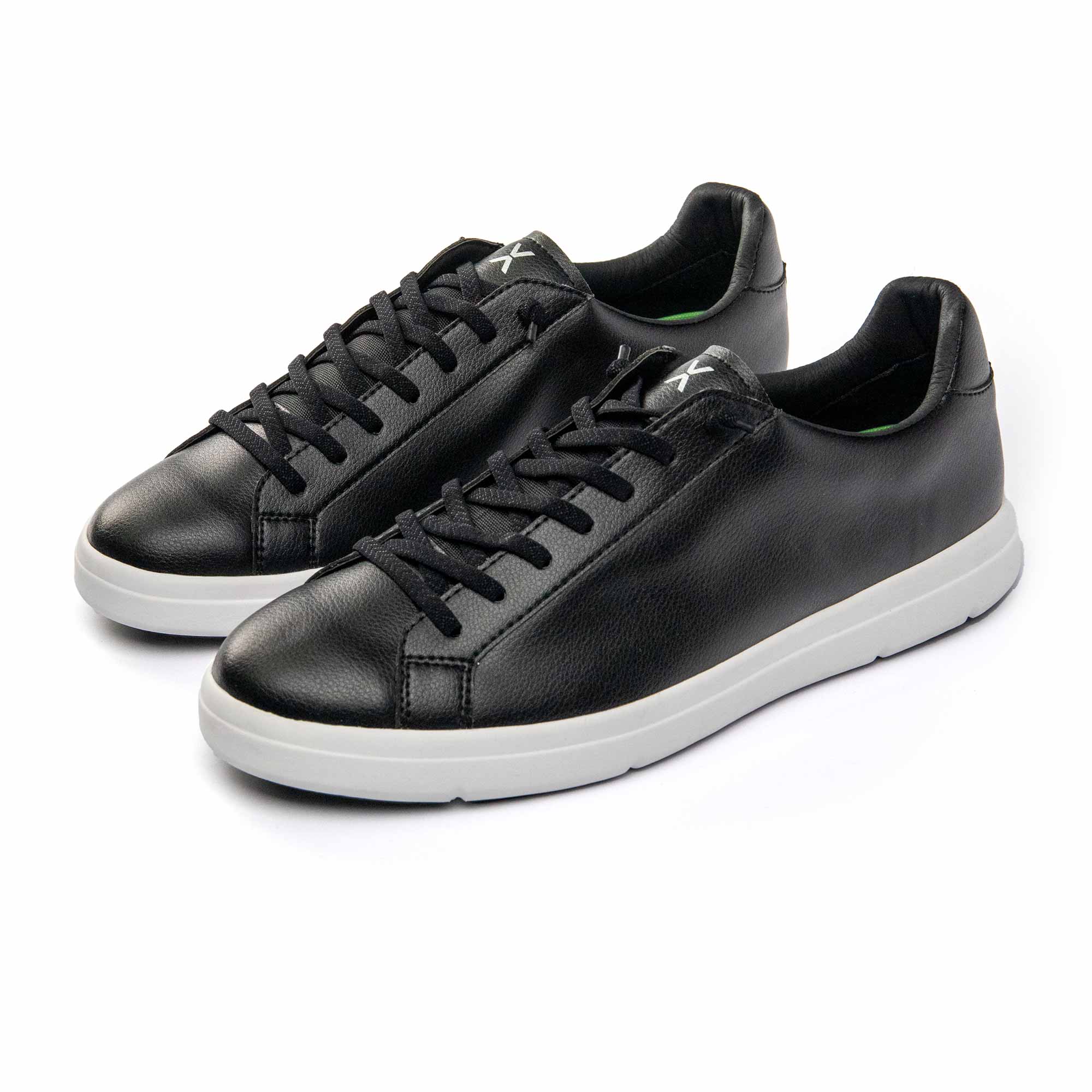 VADO Premium Herren Sneaker schwarz COURT IV 45-Grad-Ansicht
