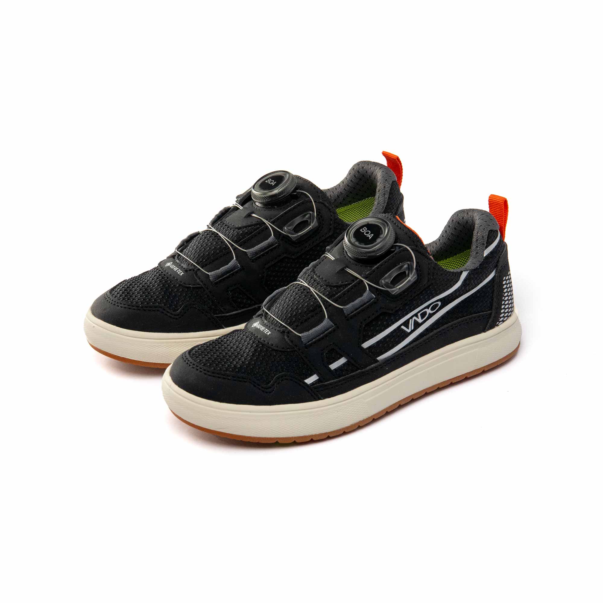 VADO Premium Teens Sneaker schwarz DON Lo BOA Gore-Tex 45-Grad-Ansicht